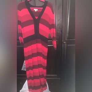 Eva mendes ny and company red vneck  dress xxl